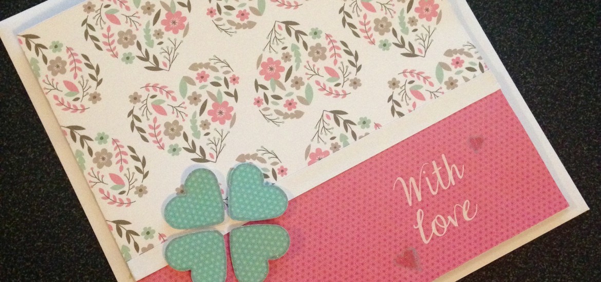 Carte anniversaire fait main with love