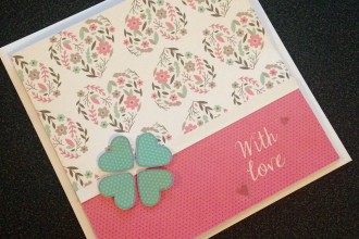 Carte anniversaire fait main with love