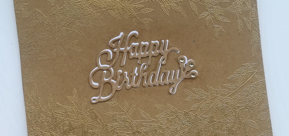 Carte d'anniversaire, faite main