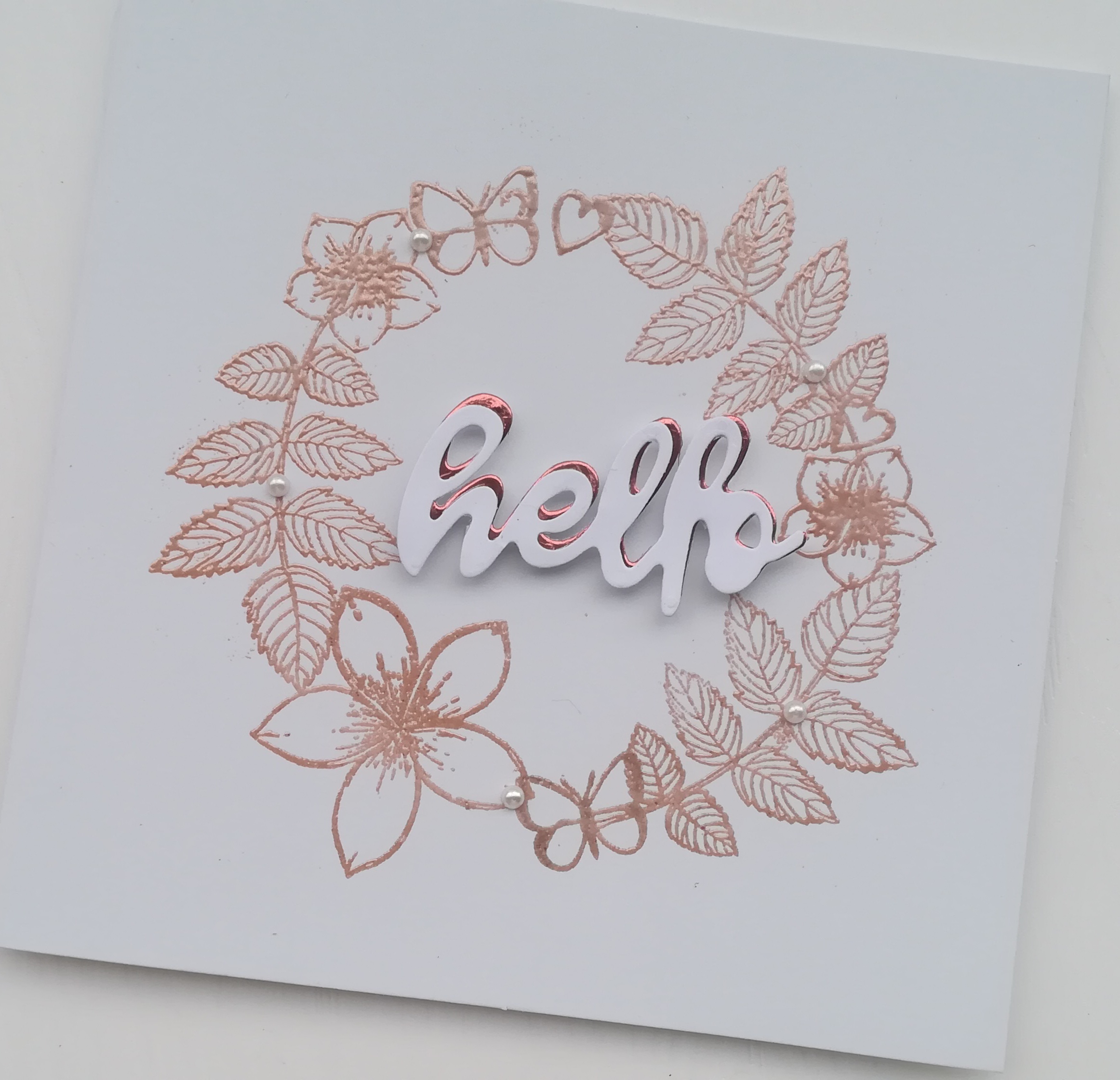 Carte hello, faite main