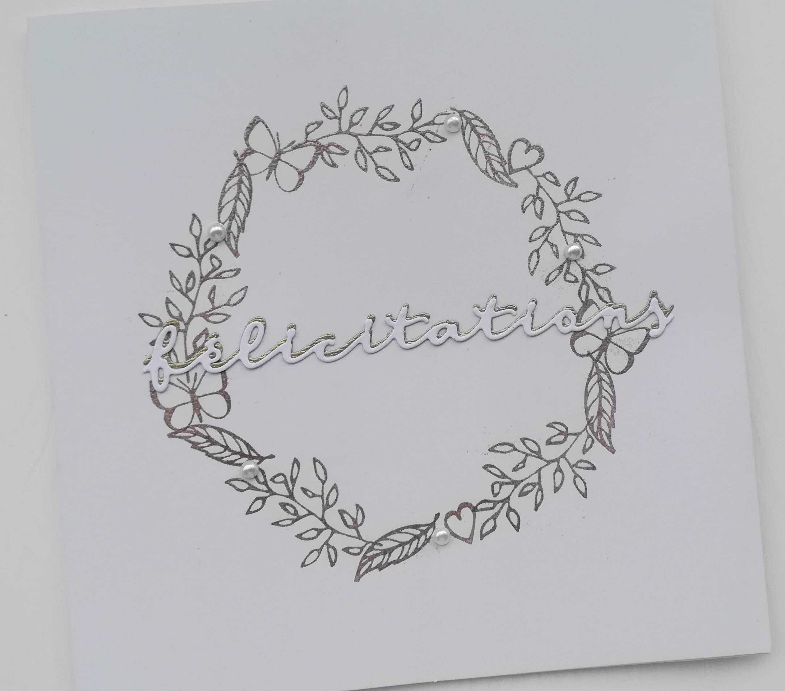 Carte félicitations, faite main